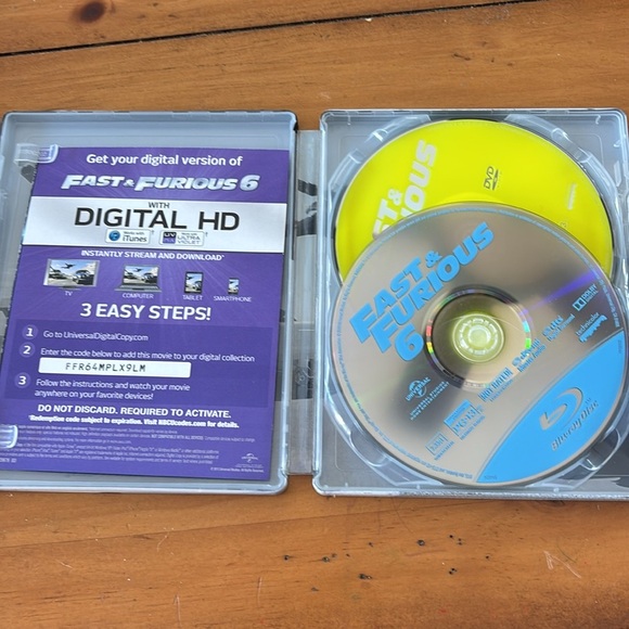 Fast & Furious 6 (Blu-ray, DVD STEELBOOK Extended Edt) Vin Diesel Paul Walker + - Picture 3 of 3